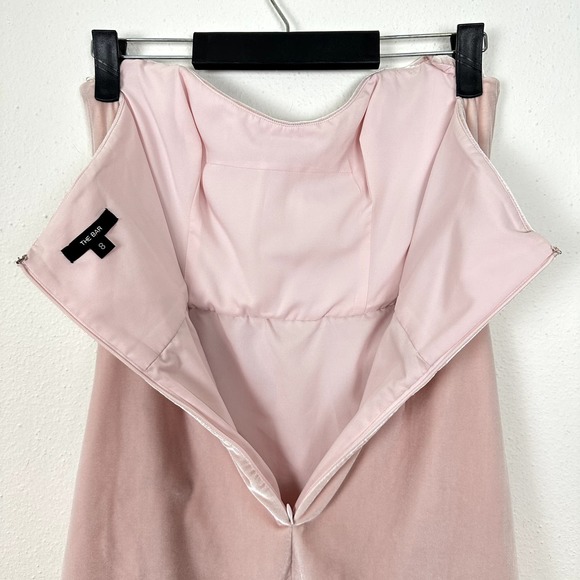 The Bar Dion Velvet Mini Dress in Pink Size 8 - Picture 4 of 6